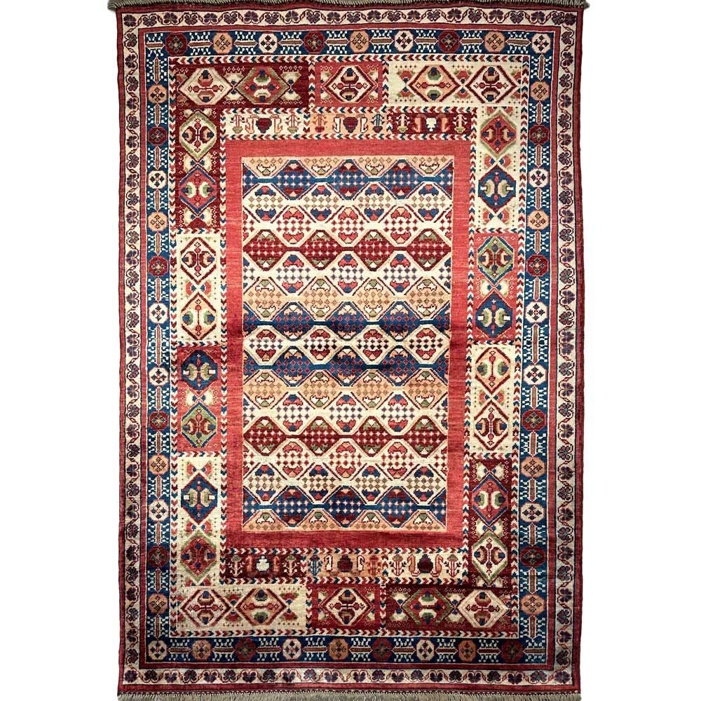 El Dokuma Afghan Geleneksel Yün Halı (120x185 cm)