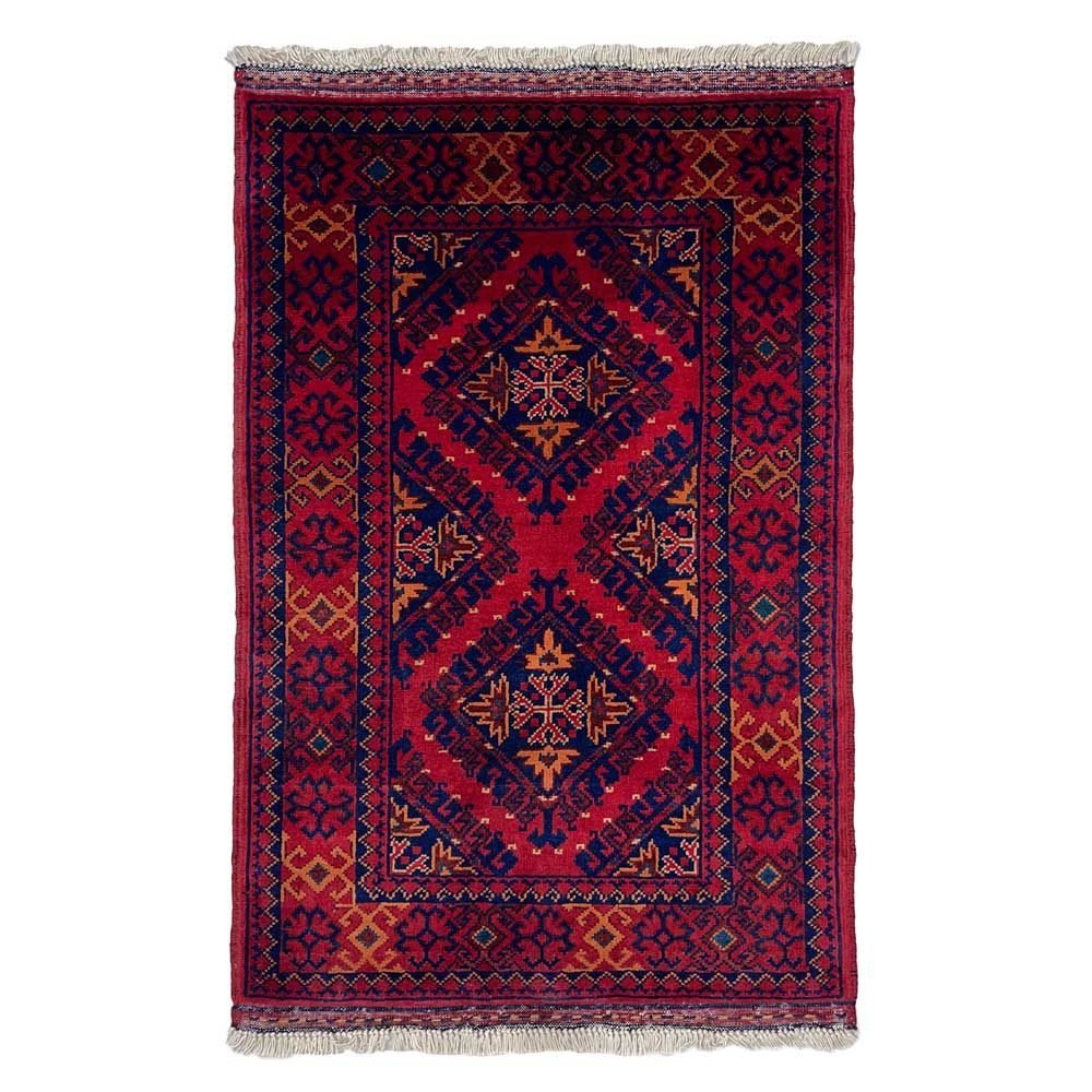 El Dokuma Mini Afgan Khal Muhammadi Yün Halı (60x95 cm)