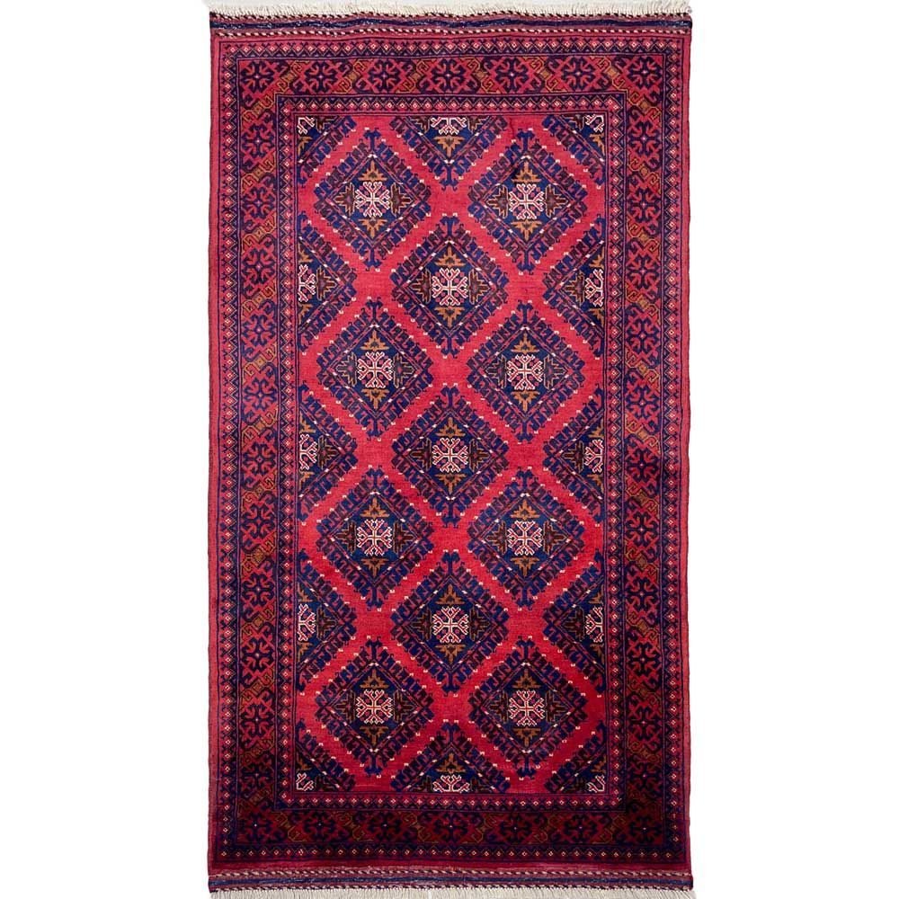 El Dokuma Afgan Khal Muhammadi Yün Halı (90x165 cm)