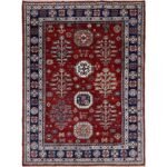 El Dokuma Bordo Afgan Kabile Yün Halı (155x210 cm)