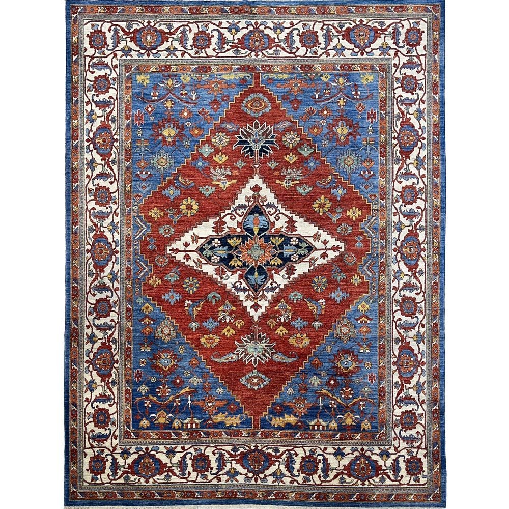 El Dokuma Sarapi İran Madalyon Yün Halı (240x300 cm)