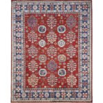 El Dokuma Bordo Afgan Kabile Yün Halı (250x300 cm)