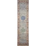 El Dokuma Natural Gri Afgan Kabile Yün Yolluk Halı (85x350 cm)