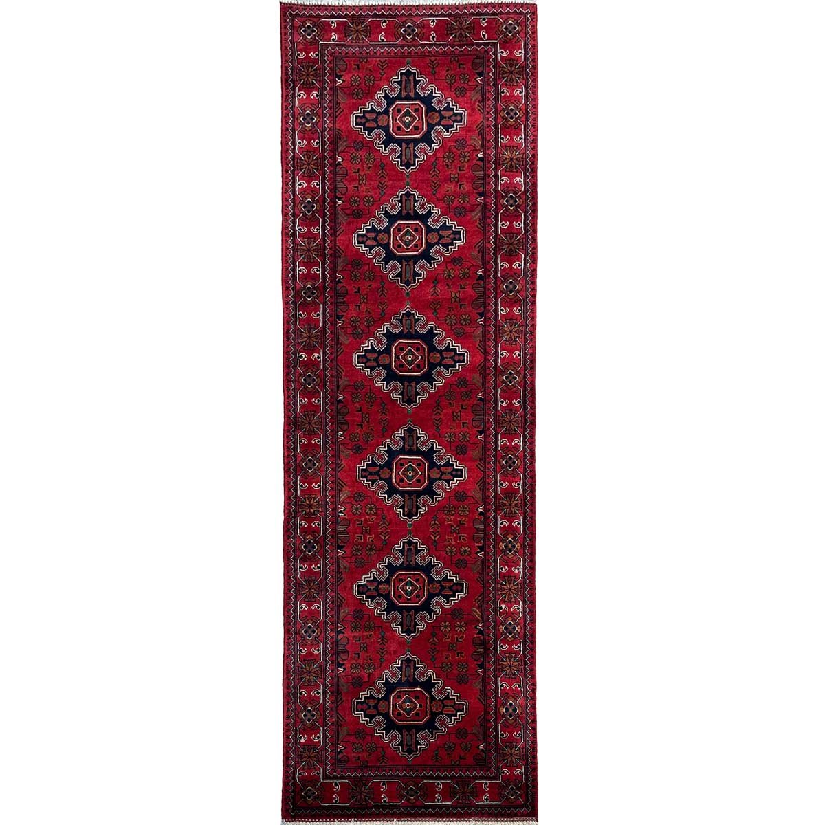 El Dokuma Afgan Khal Muhammadi Yün Yolluk Halı (75x260 cm)