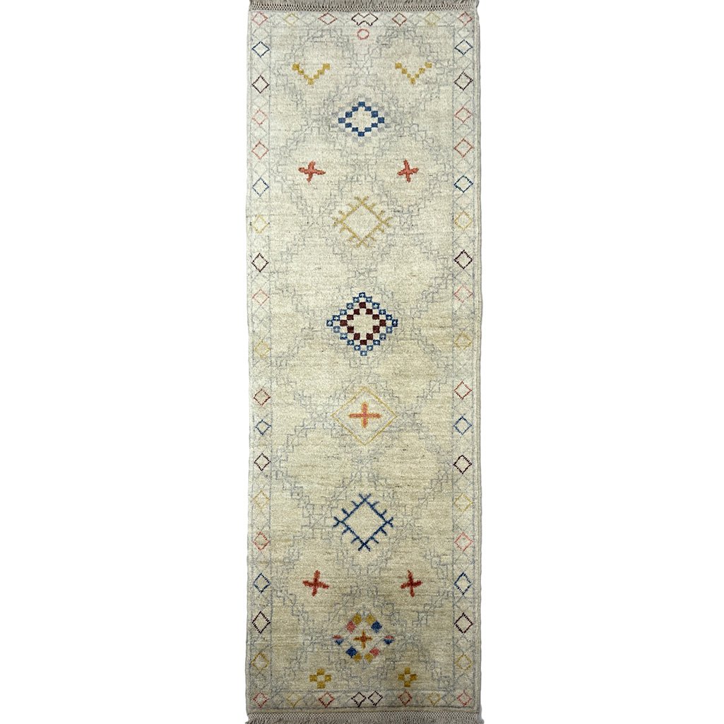 El Dokuma Modern Yün Yolluk Halı (60x180 cm)