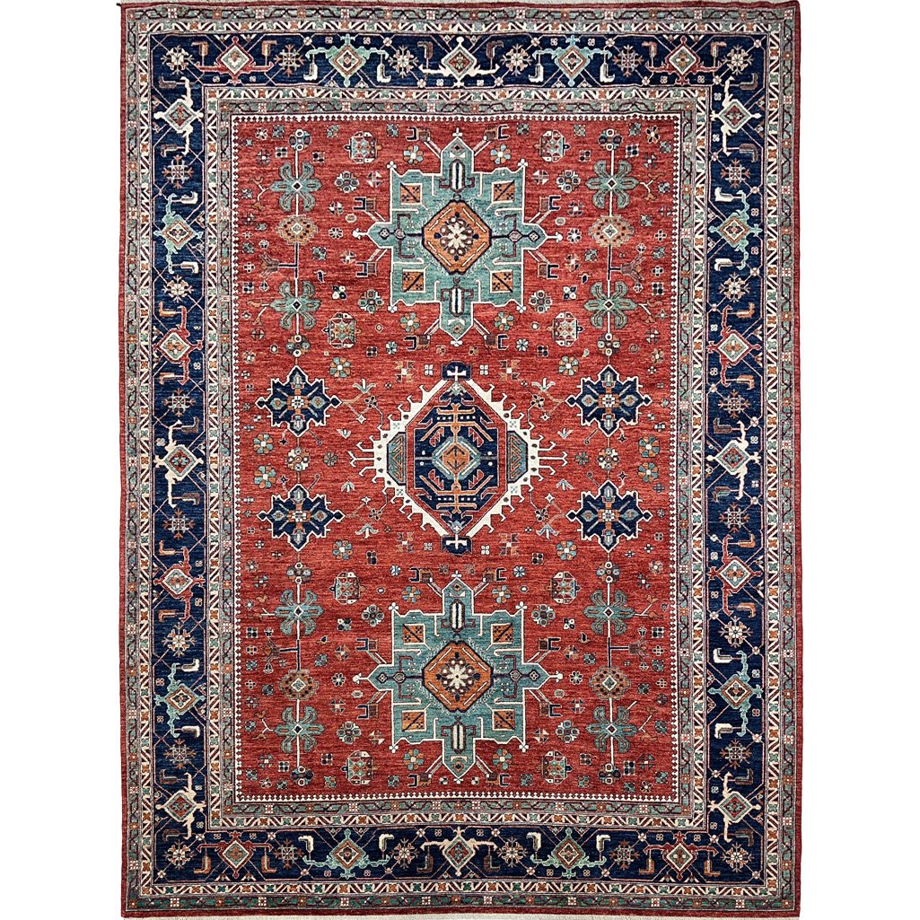 El Dokuma Afgan Kabile Yün Halı (270x370 cm)