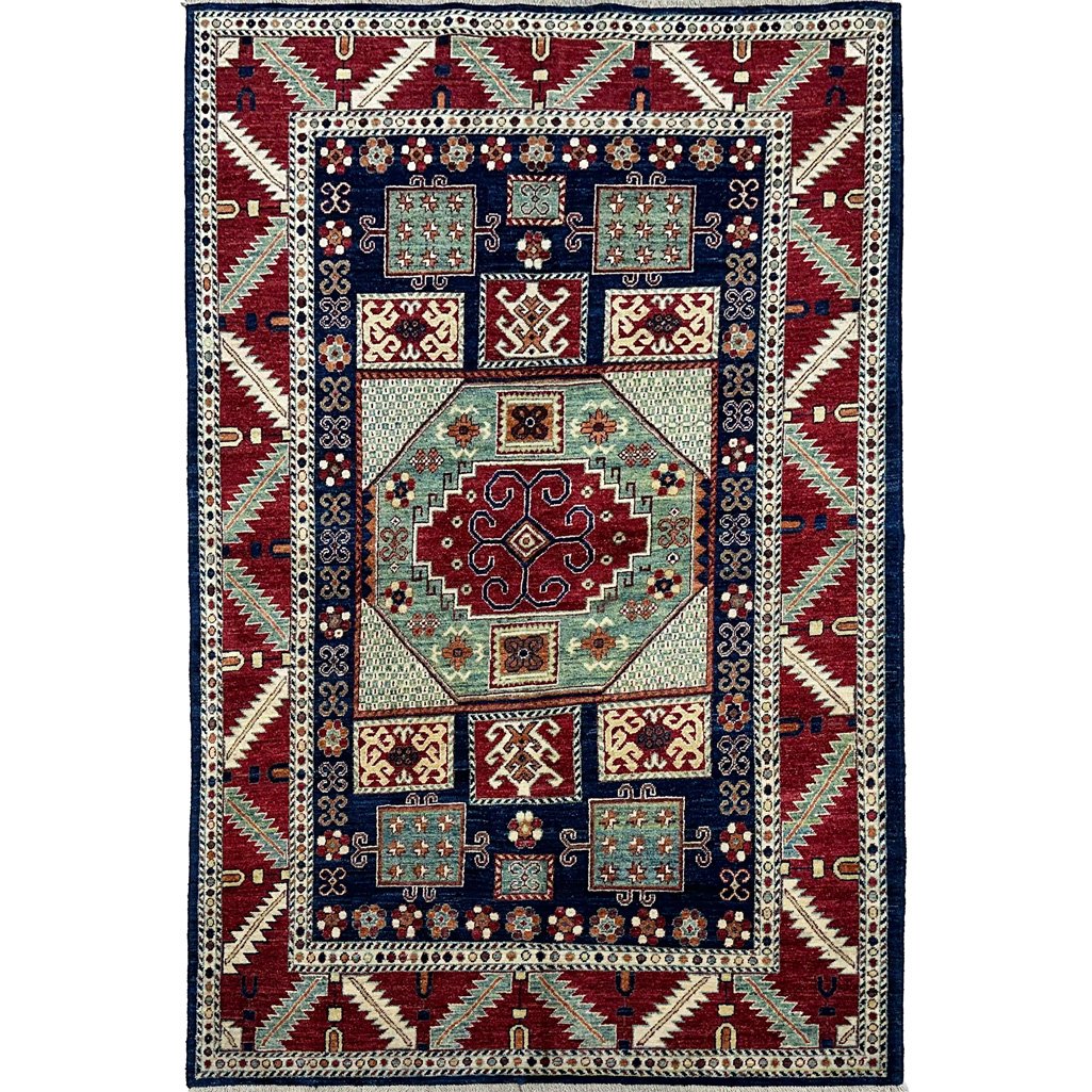 El Dokuma Afgan Kabile Yün Halı (150x230 cm)