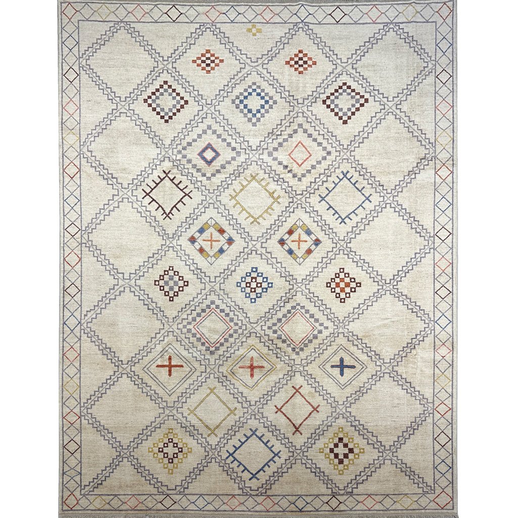 El Dokuma Afgan Modern Yün Halı (270x360 cm)