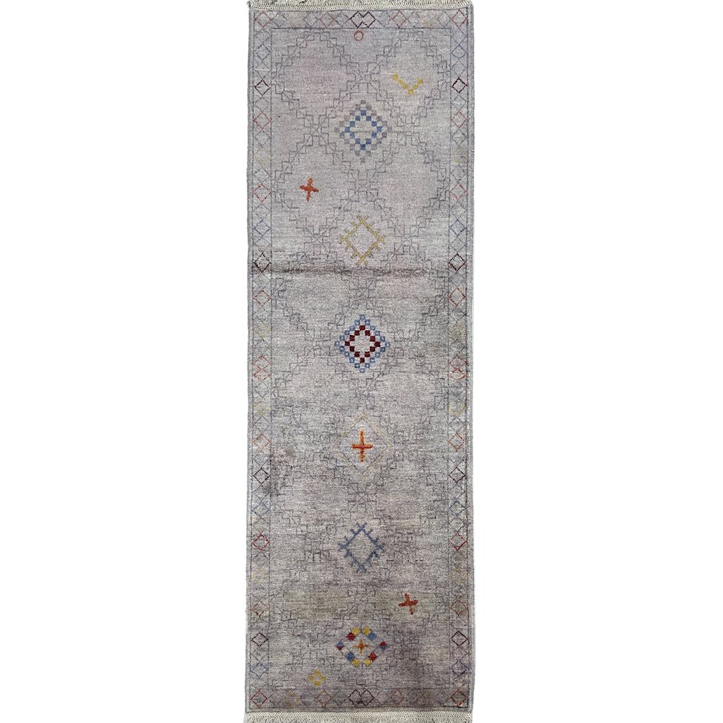 El Dokuma Modern Yün Yolluk Halı (60x190 cm)