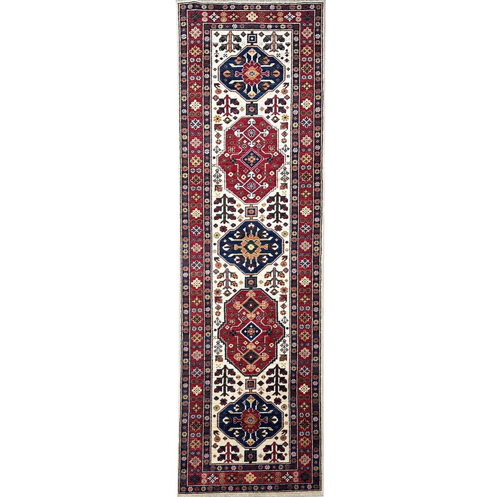 El Dokuma Afgan Kabile Yün Yolluk Halı (85x300 cm)