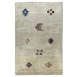 El Dokuma Krem Modern Yün Halı (95x160 cm)