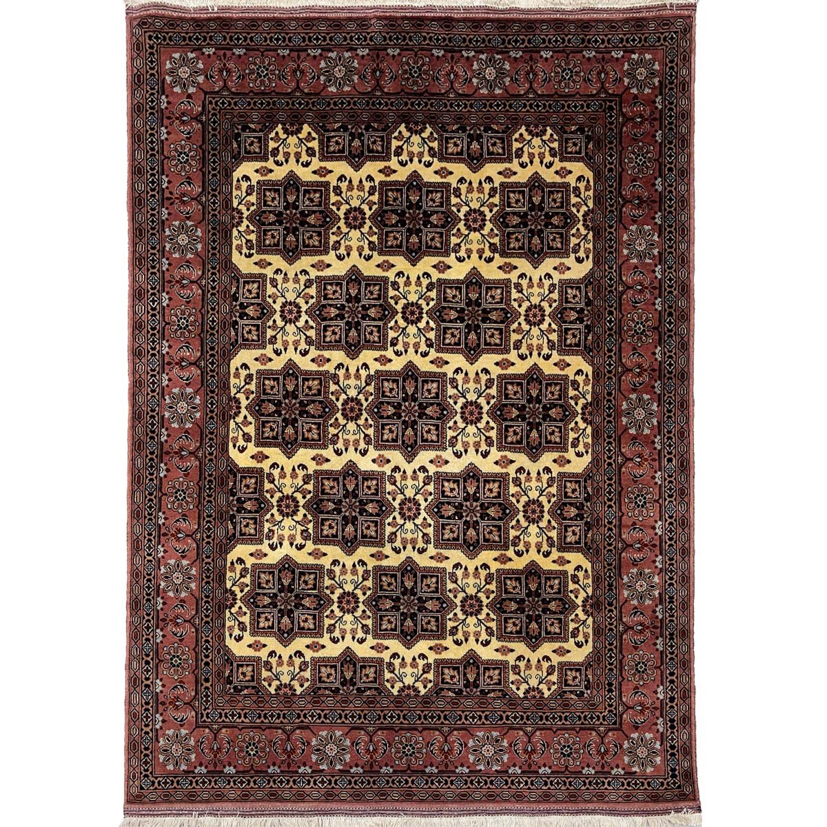 El Dokuma Afgan Bilicik İnce Dokuma Yün Halı (150x200 cm)