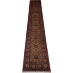 El Dokuma Afgan Bilicik İnce Dokuma Yün Yolluk Halı (100x600 cm)