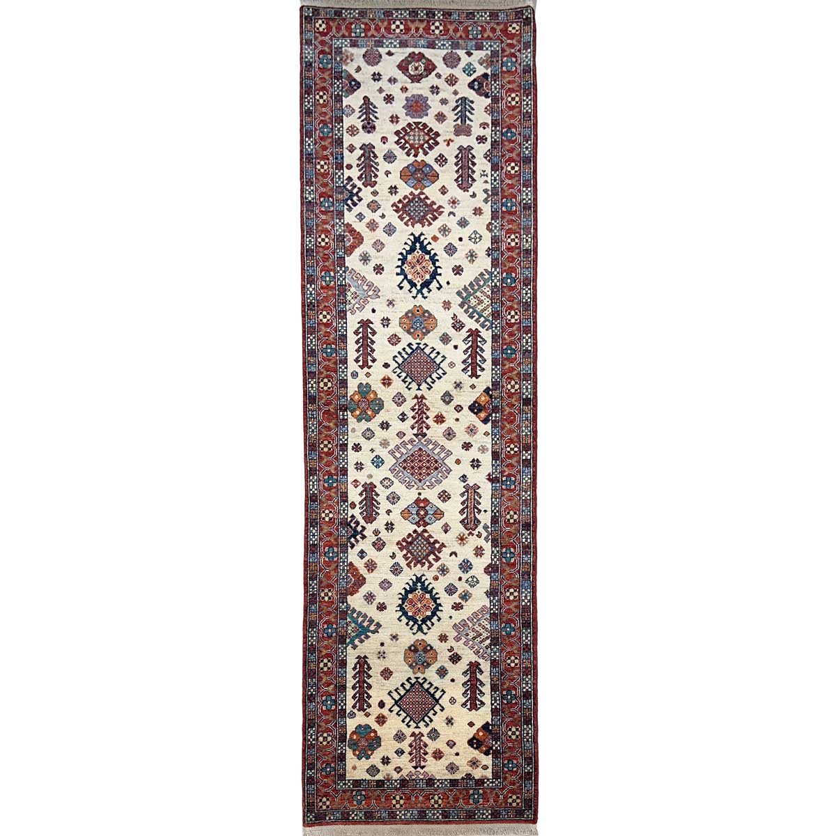 El Dokuma Kaşkai İran Yün Yolluk Halı (85x300 cm)