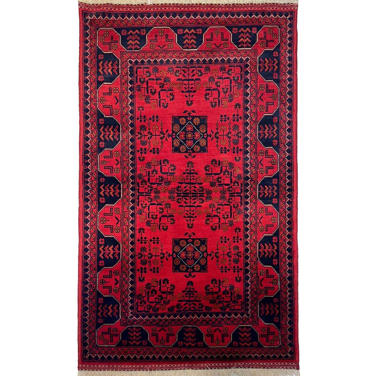 El Dokuma Afgan Khal Mohammadi Yün Halı (90x150 cm)