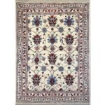 El Dokuma Afgan Sultani Beyaz Yün Halı (174x240 cm)