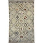 El Dokuma Krem Modern Yün Halı (90x150 cm)