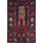 El Dokuma Ağaç Motifli Afgan Kabile Yün Halı (150x245 cm)