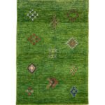 El Dokuma Yeşil Modern Yün Halı (120x180 cm)