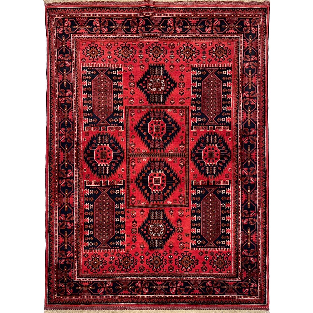 El Dokuma Afgan Veziri Yün Halı (170x230 cm)