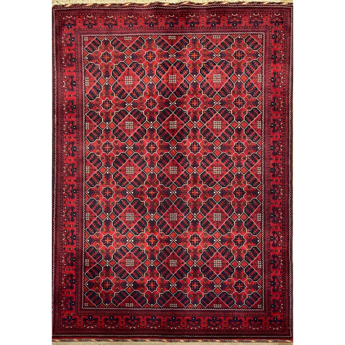 El Dokuma Afgan Bilicik İnce Dokuma Yün Halı (150x205 cm)