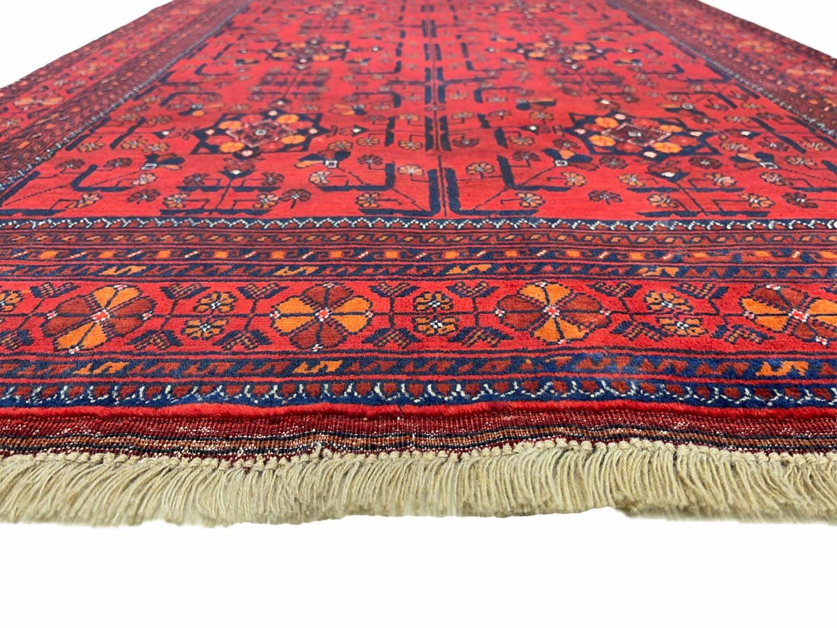 El Dokuma Afgan Bilicik İnce Dokuma Yün Halı (100x145 cm) - Görsel 9