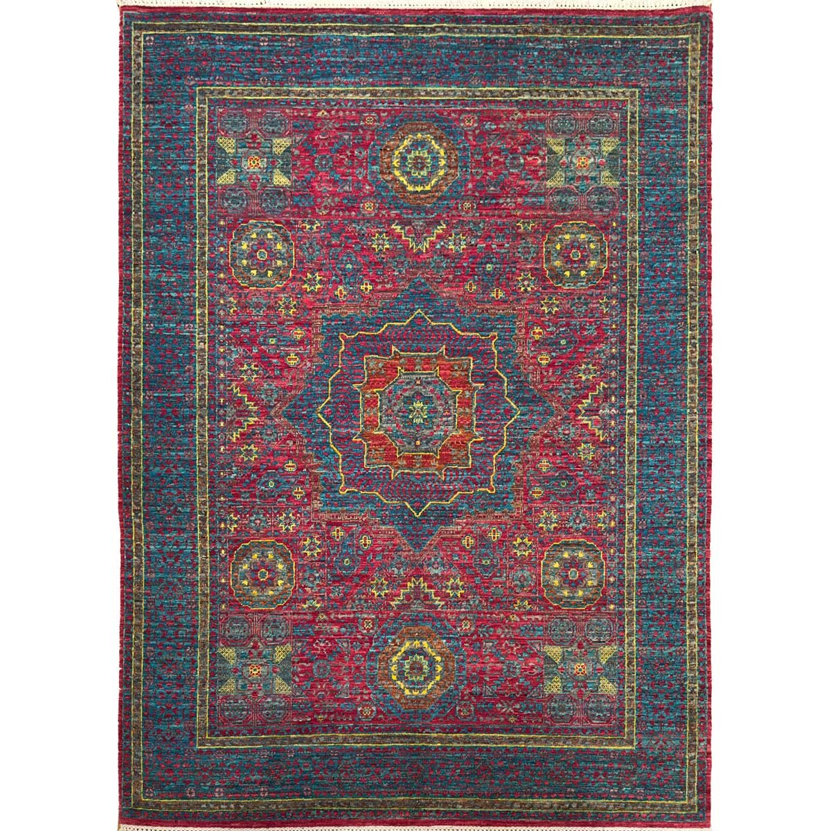 El Dokuma Memlük Yün Halı (160x205 cm)