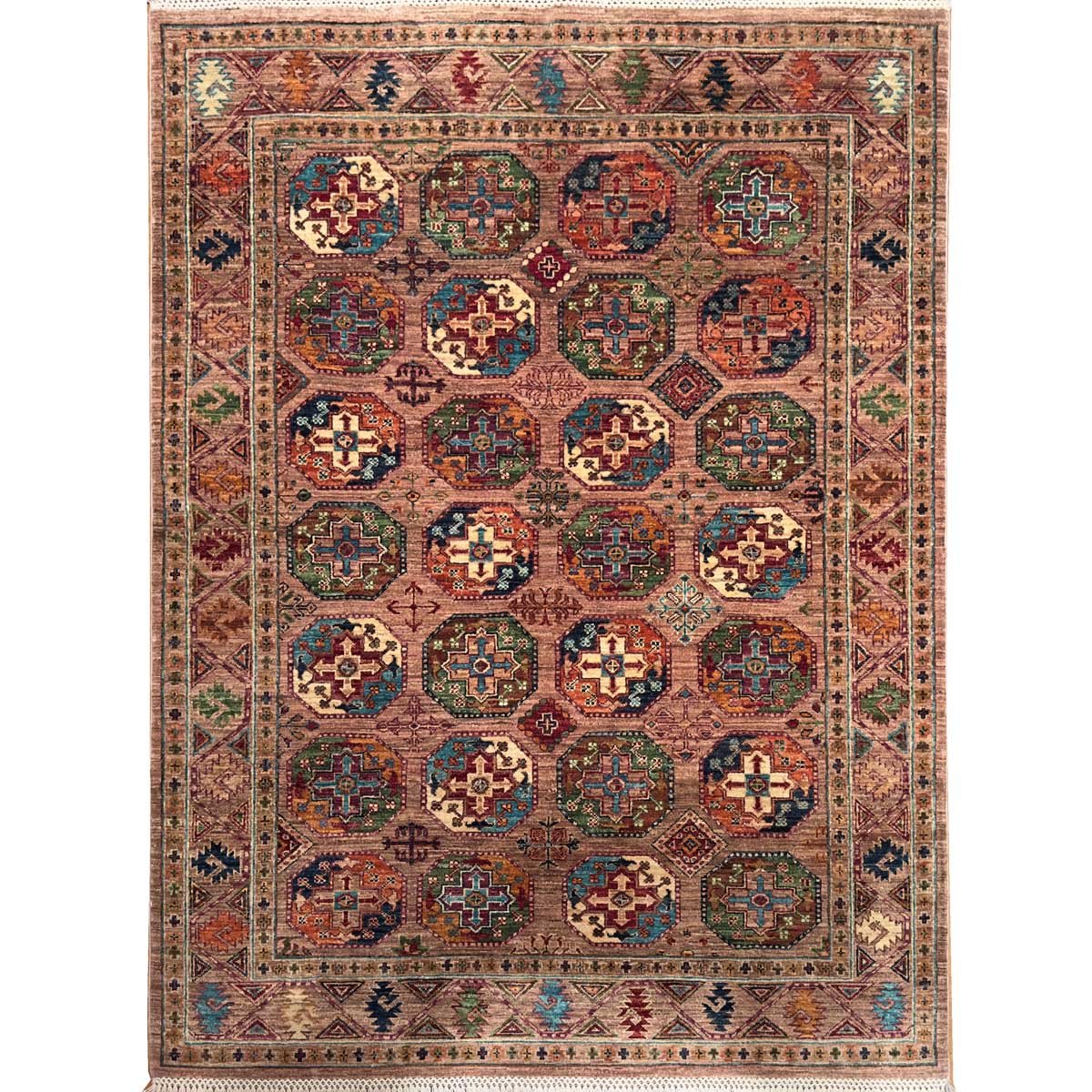 El Dokuma Ersari Türkmen Kabile Yün Halı (155x195 cm)