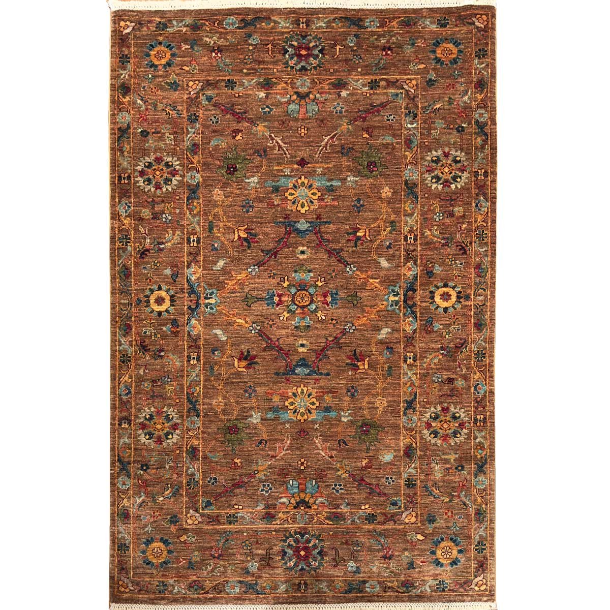 El Dokuma Afgan Sultani Yün Halı (125x190 cm)