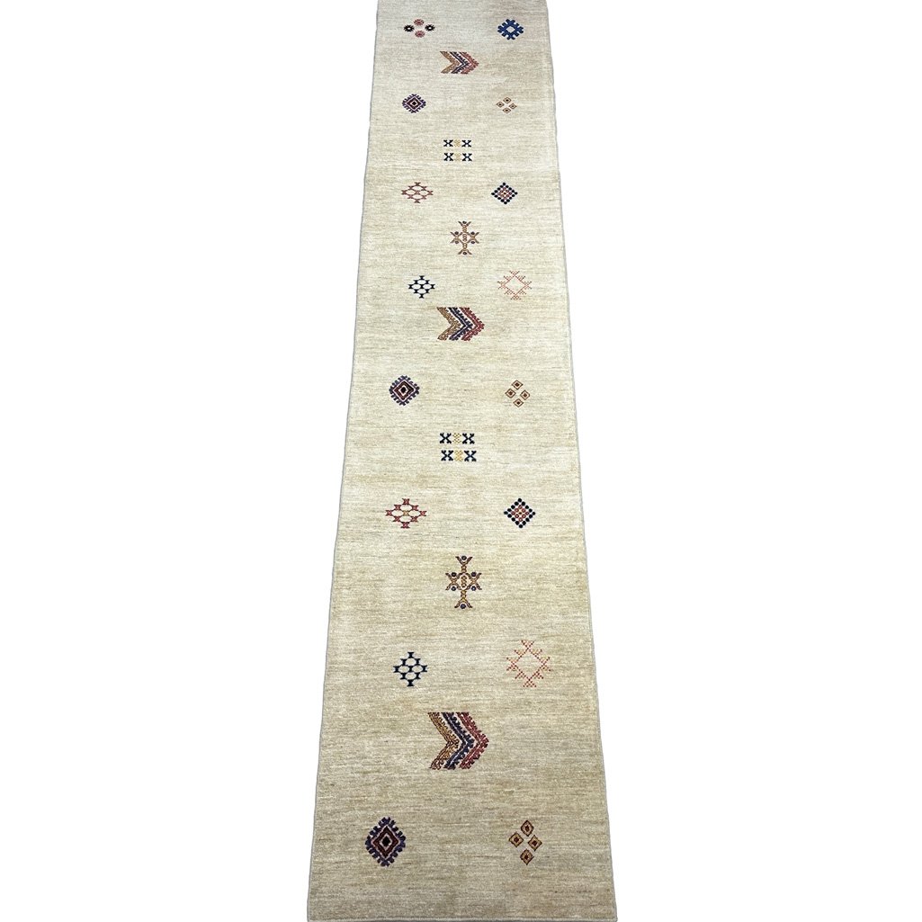 El Dokuma Modern Uzun Yün Yolluk Halı (80x385 cm)