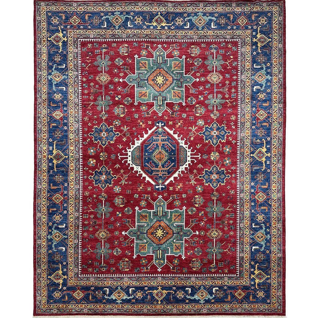 El Dokuma Bohem Afgan Kabile Yün Halı (270x365 cm)
