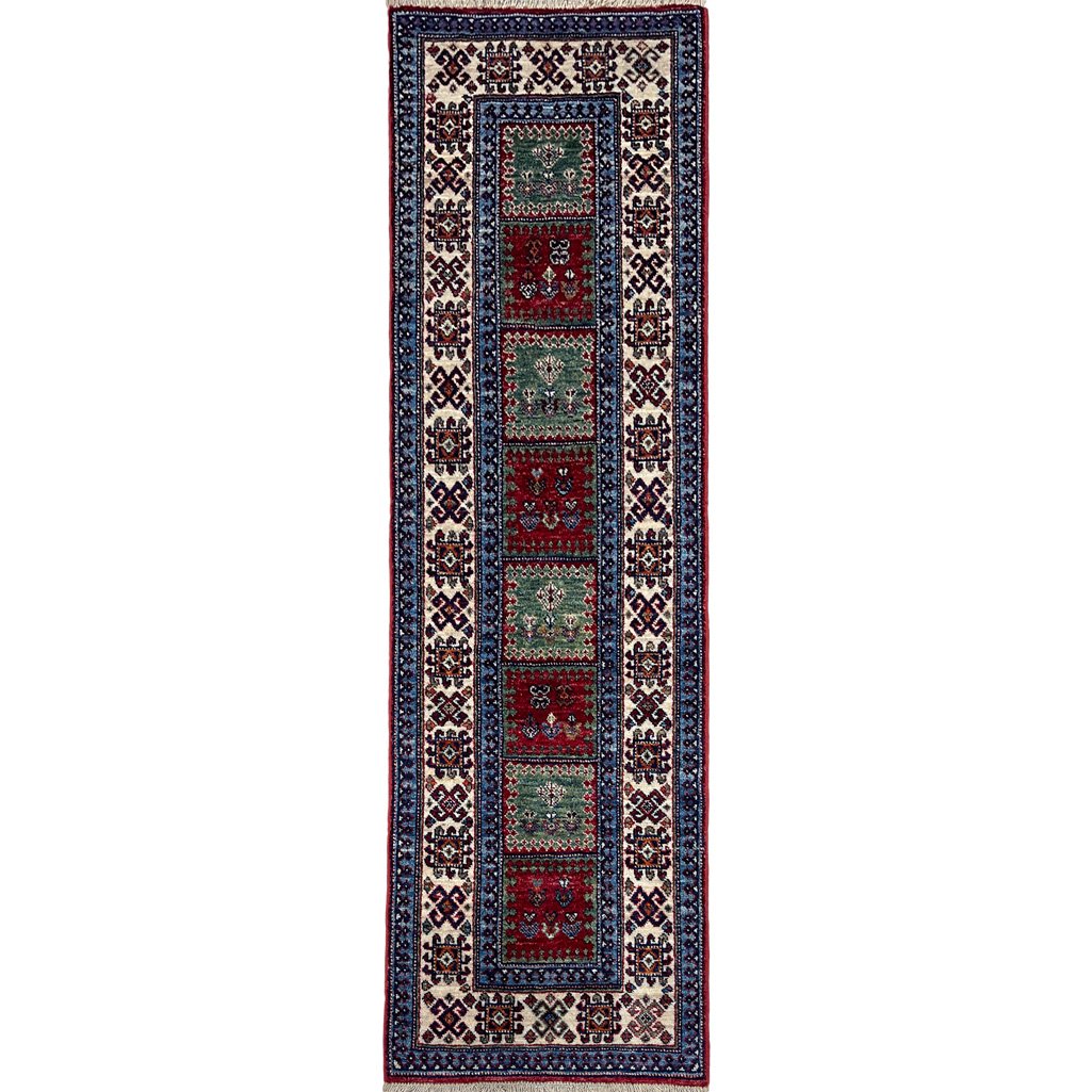 El Dokuma Afgan Kabile Yün Yolluk Halı (60x190 cm)