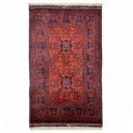 El Dokuma Afgan Bilicik İnce Dokuma Yün Halı (80x120 cm)