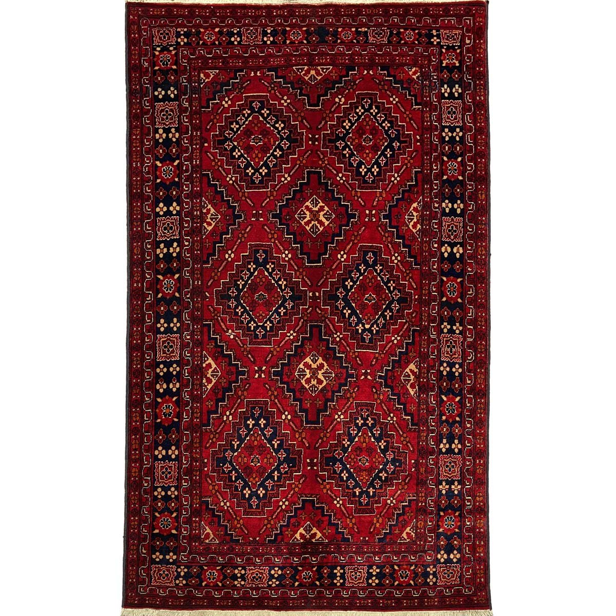 El Dokuma Afgan Bilicik İnce Dokulu Yün Halı (115x200 cm)