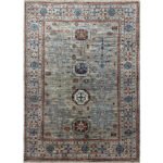 El Dokuma Natural Gri Afgan Kabile Yün Halı (160x210 cm)