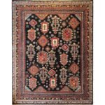 El Dokuma Siyah Beluçi Afgan Kabile Yün Halı (245x310 cm)