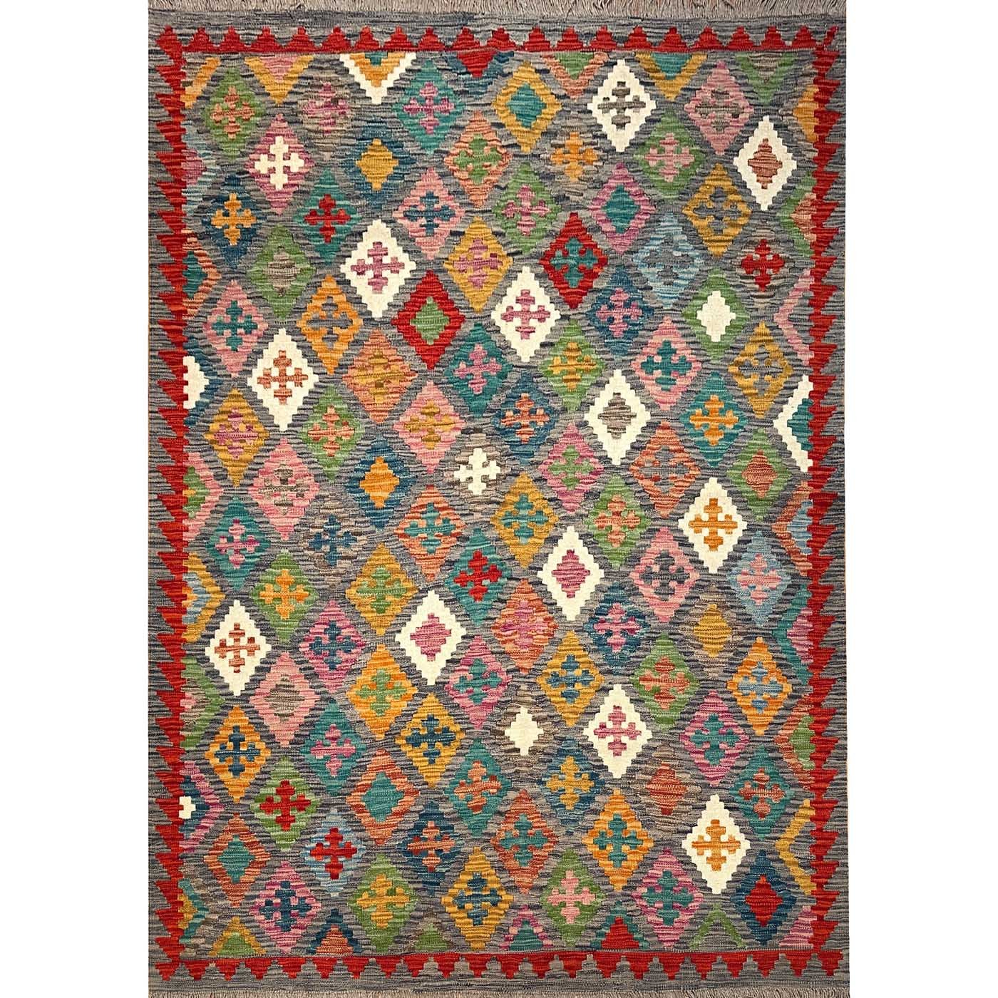 El Dokuma Anadolu Desenli Yün Kilim (170x235 cm)