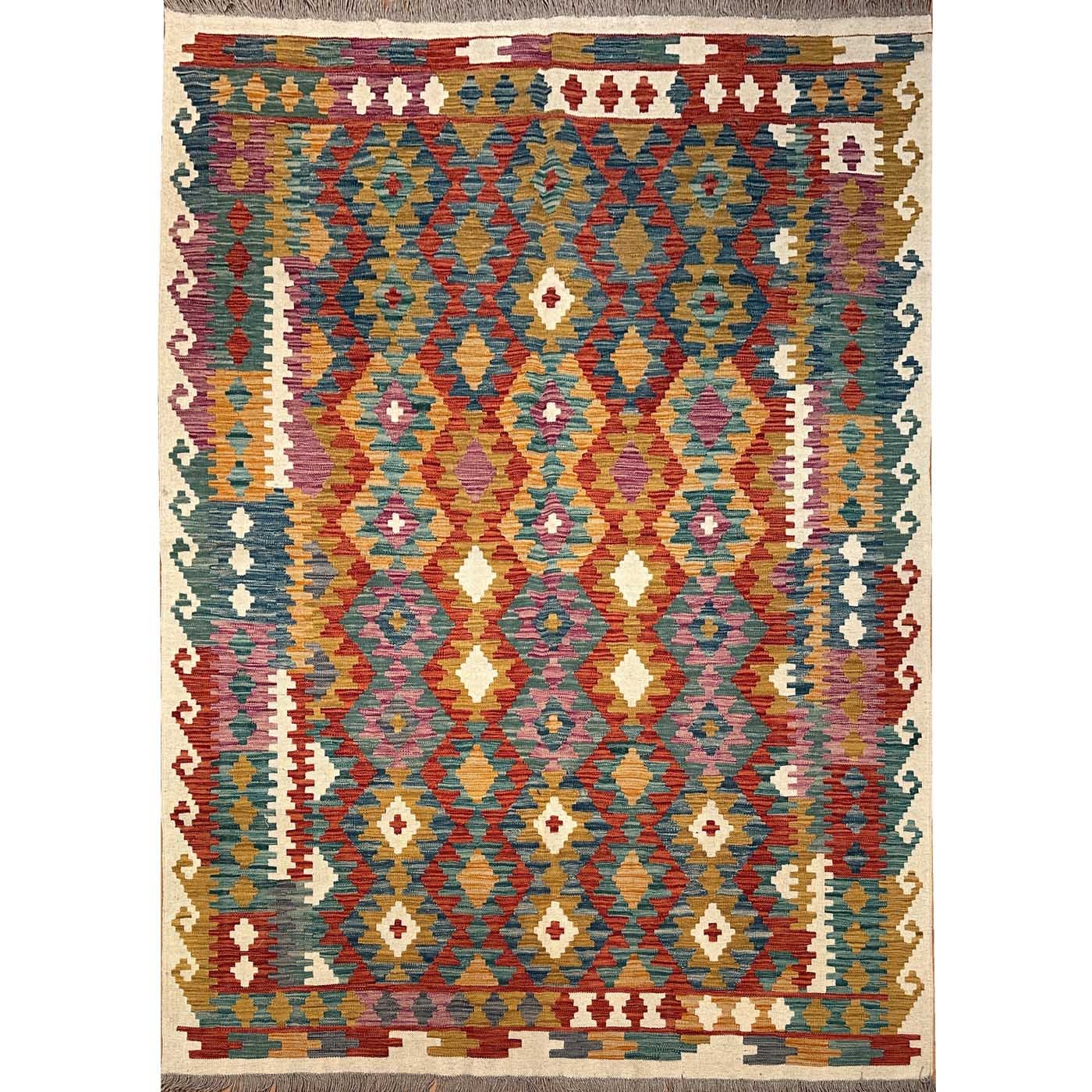 El Dokuma Anadolu Desenli Yün Kilim (175x235 cm)