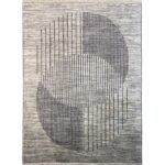 El Dokuma Modern Natural Gri Yün Halı (155x215 cm)