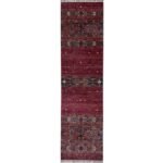 El Dokuma Pembe Bohem Horcin Yün Yolluk Halı (80x300 cm)