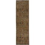 El Dokuma Figürlü Bohem Kabile Yün Yolluk Halı (85x300 cm)