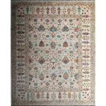 El Dokuma Bej Floral Sultani Yün Halı (245x285 cm)
