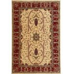 El Dokuma Bej İran Yün Halı (125x185 cm)