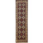 El Dokuma Afgan Bilicik İnce Dokuma Yün Yolluk Halı (80x295 cm)