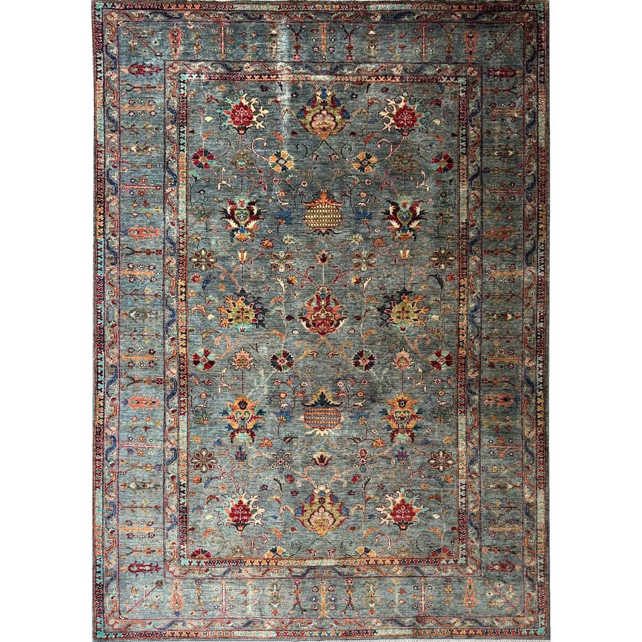 El Dokuma Gri Sultani Yün Halı (205x305 cm)