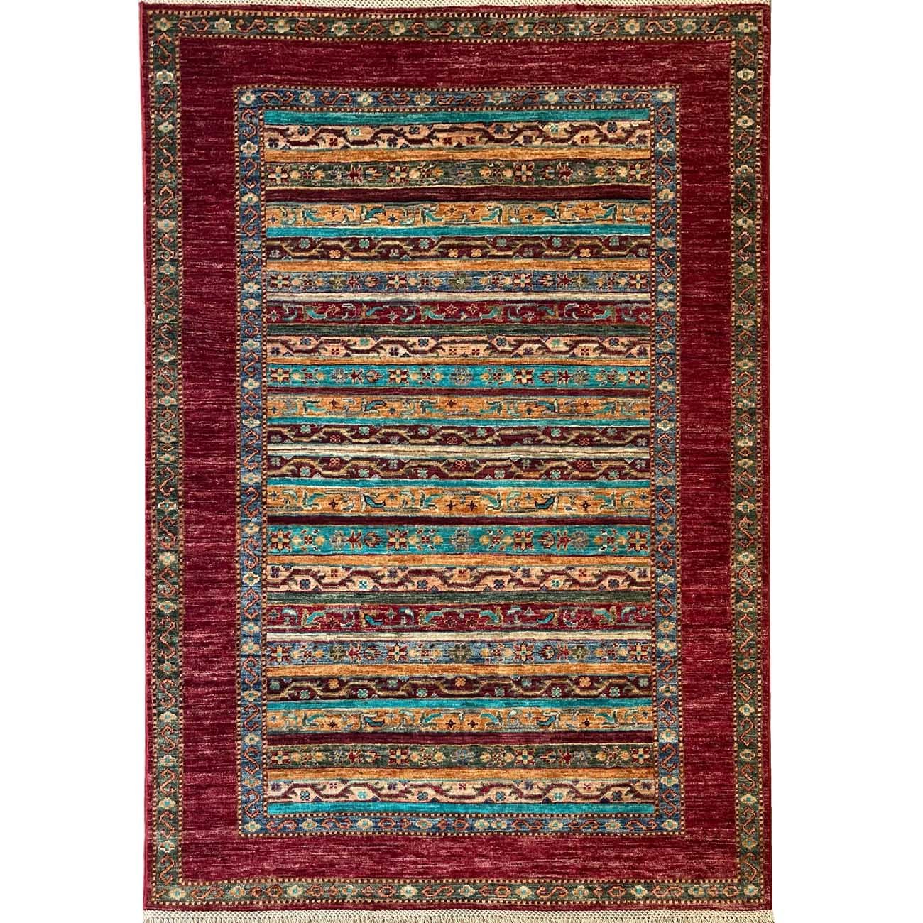 El Dokuma Şal Kabile Yün Halı (120x180 cm)