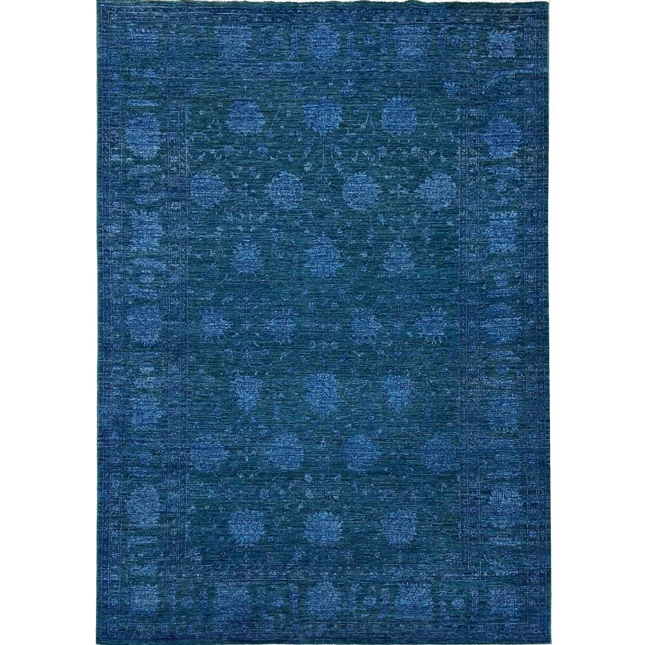 El Dokuma Lacivert Modern Sultani Yün Halı (200x295 cm)