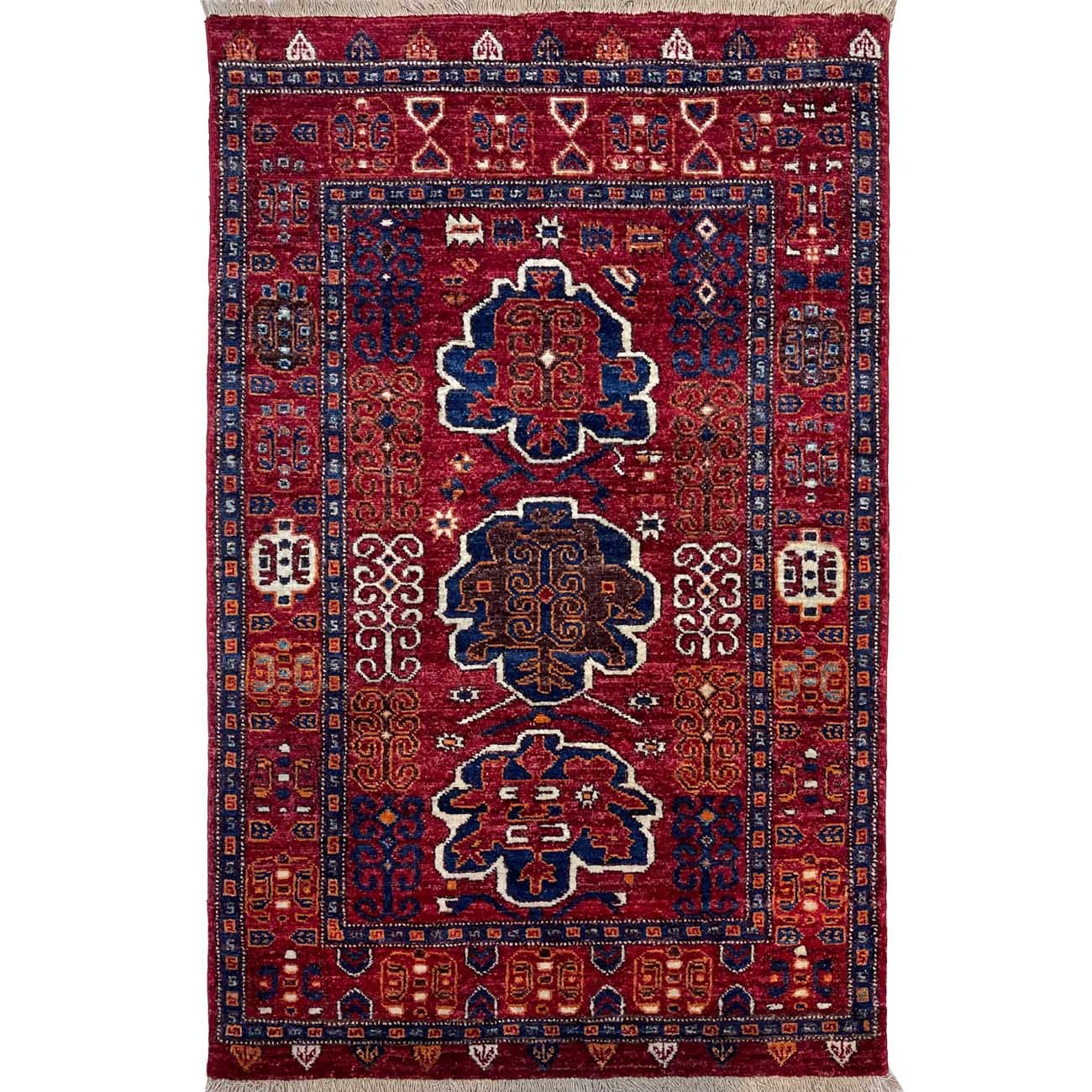 El Dokuma Bohem Kabile Yün Halı (80x125 cm)