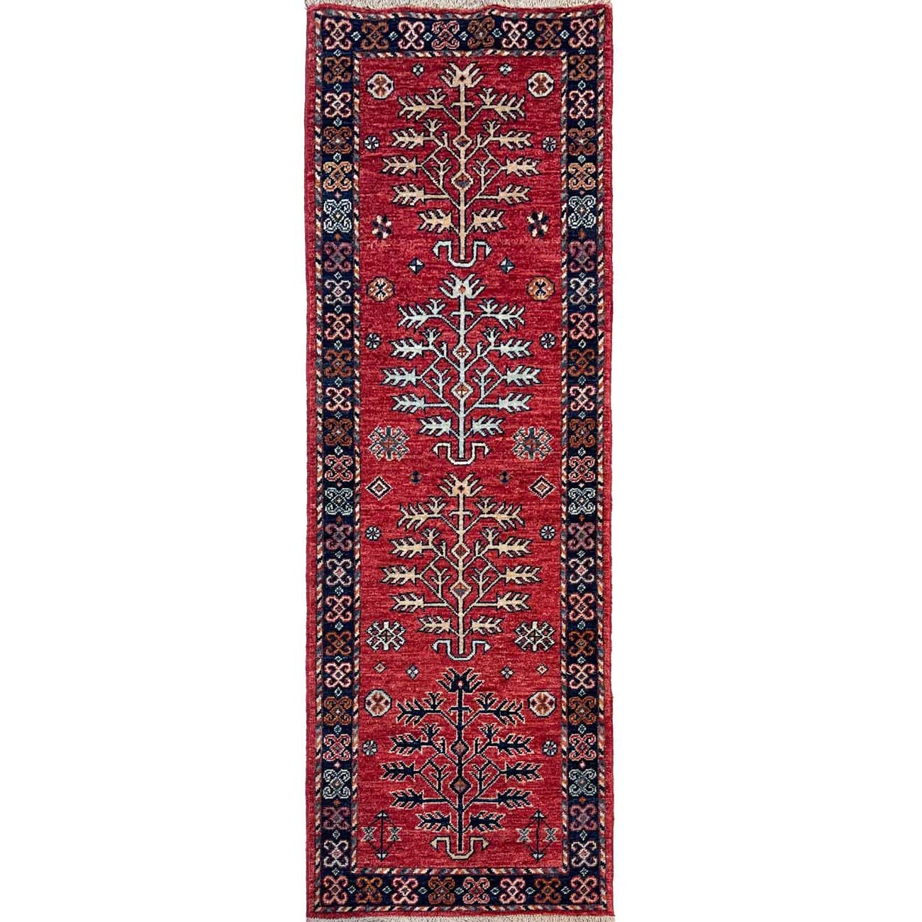 El Dokuma Afgan Kabile Yün Yolluk Halı (60x185 cm)