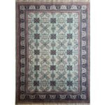 El Dokuma Mavi Türkmen Yün Halı (205x300 cm)